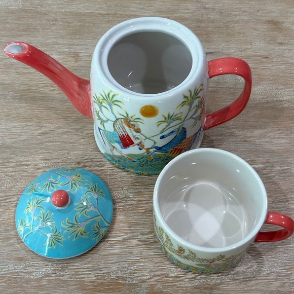 Anthropologie Paige Gemmel Eastern Animal Tea for One Set, Sold Out Collectible - Picture 5 of 9